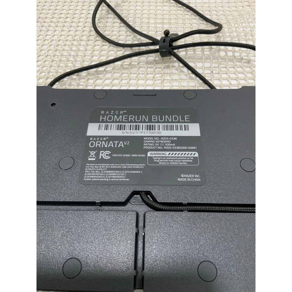 Razer Ornata V2 Gaming Keyboard and DeathAdder V2 Gaming Mouse Black EUC‎